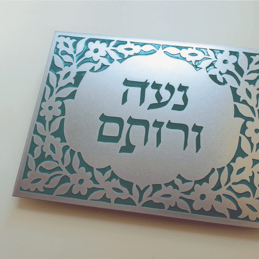 Stainless Steel Plaque with Color-min