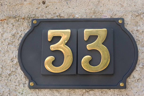 A unique customed house number plaque