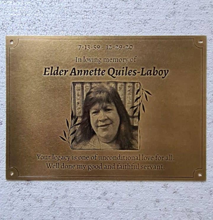 In loving memory plaque with picture - In loving memory plaque with picture