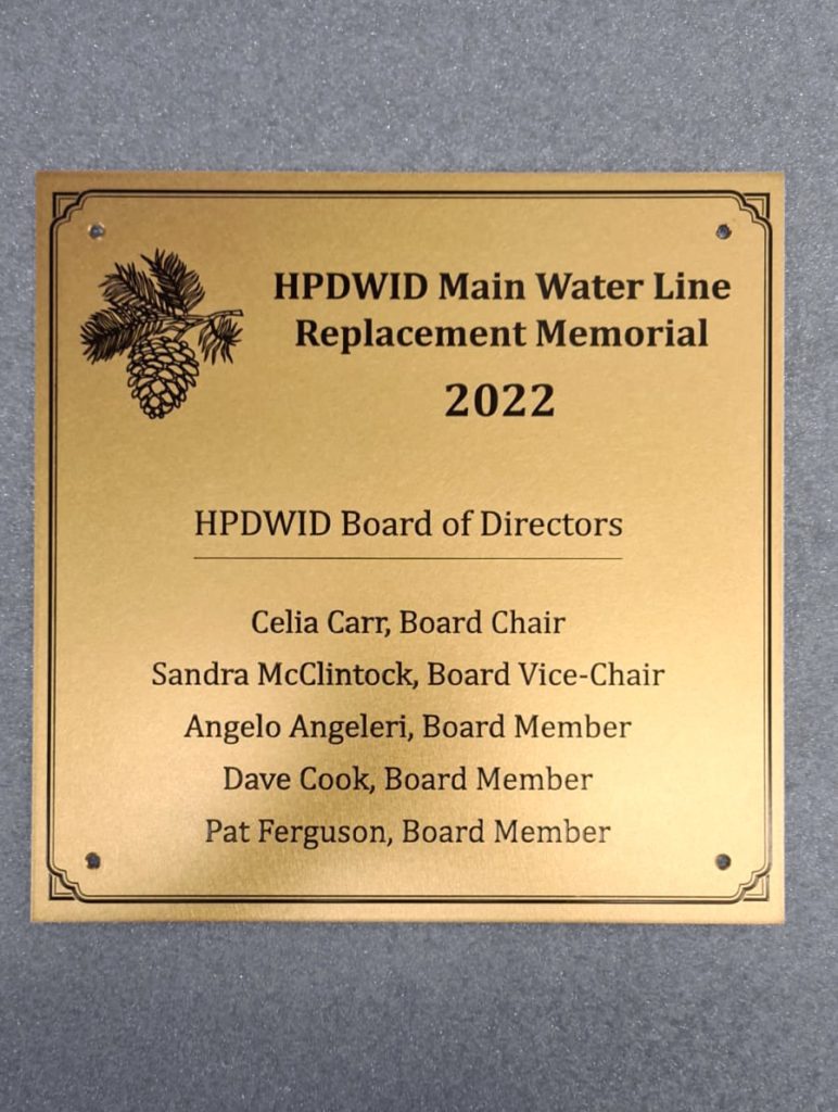 dedication plaque bronze color