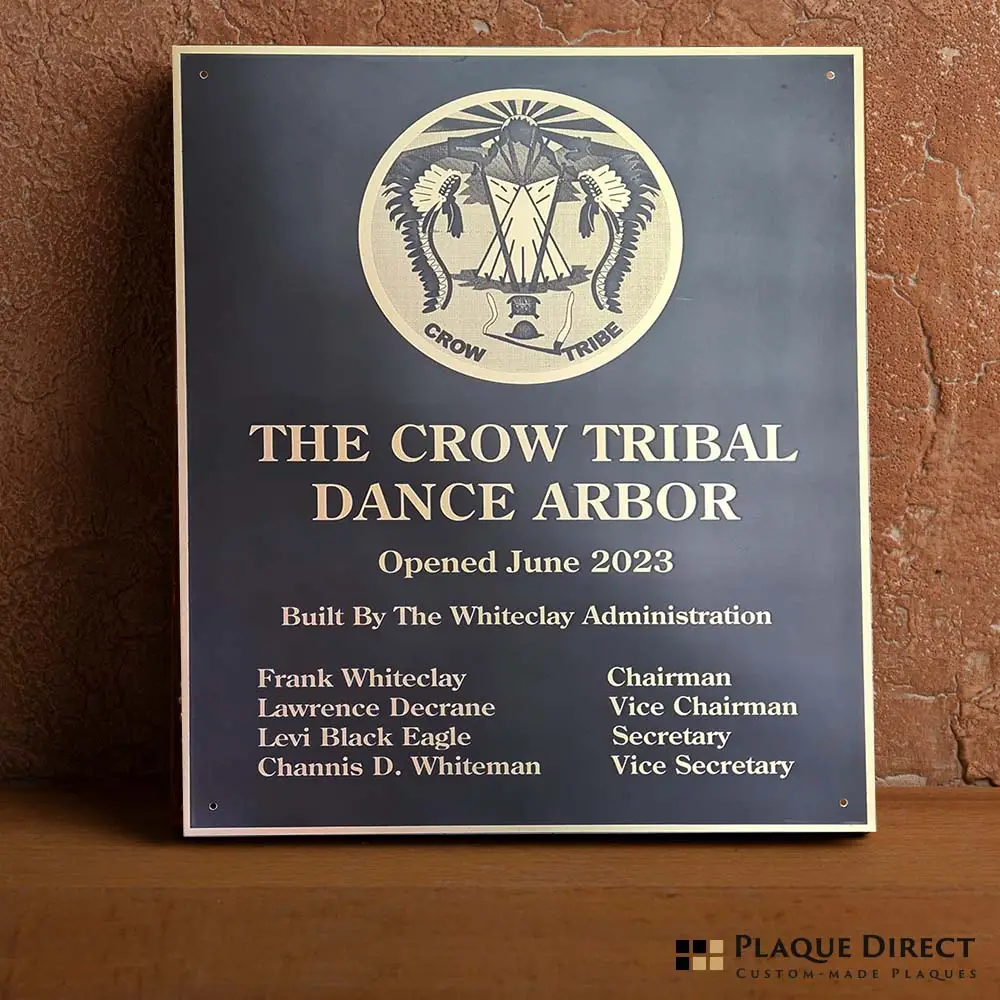 The Crow Tribal Dance Arbor (Reversed Blackened Brass)