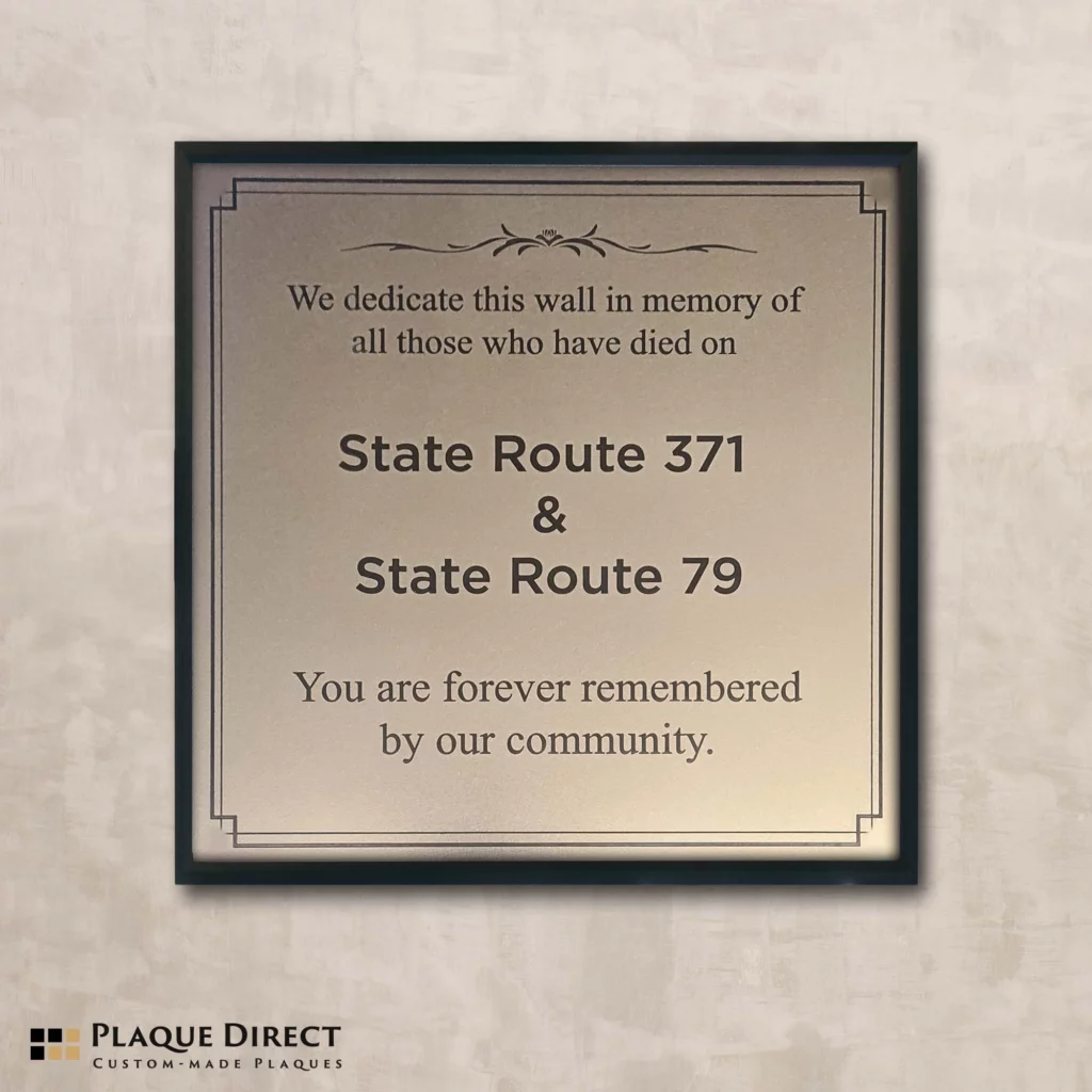 Stainless Steel Plaque (Memorial)