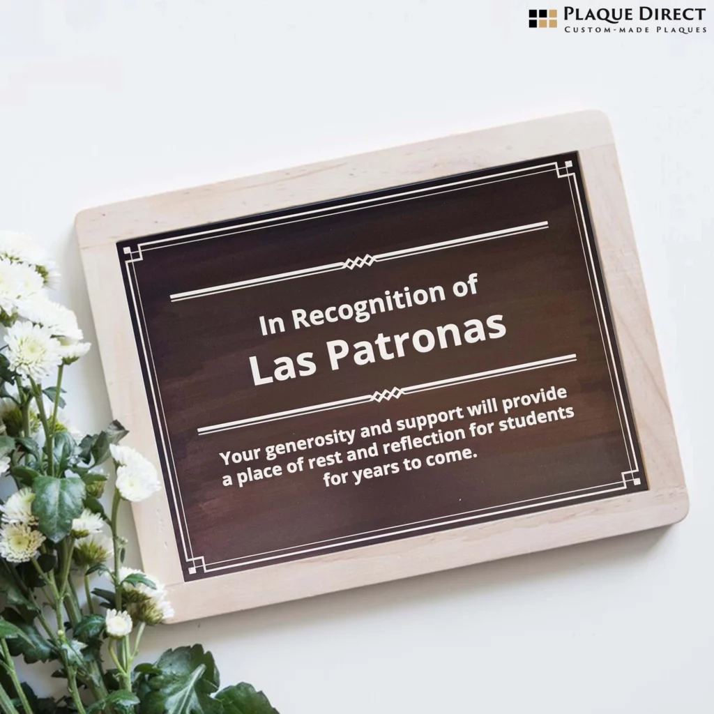 Blackened Brass Plaque