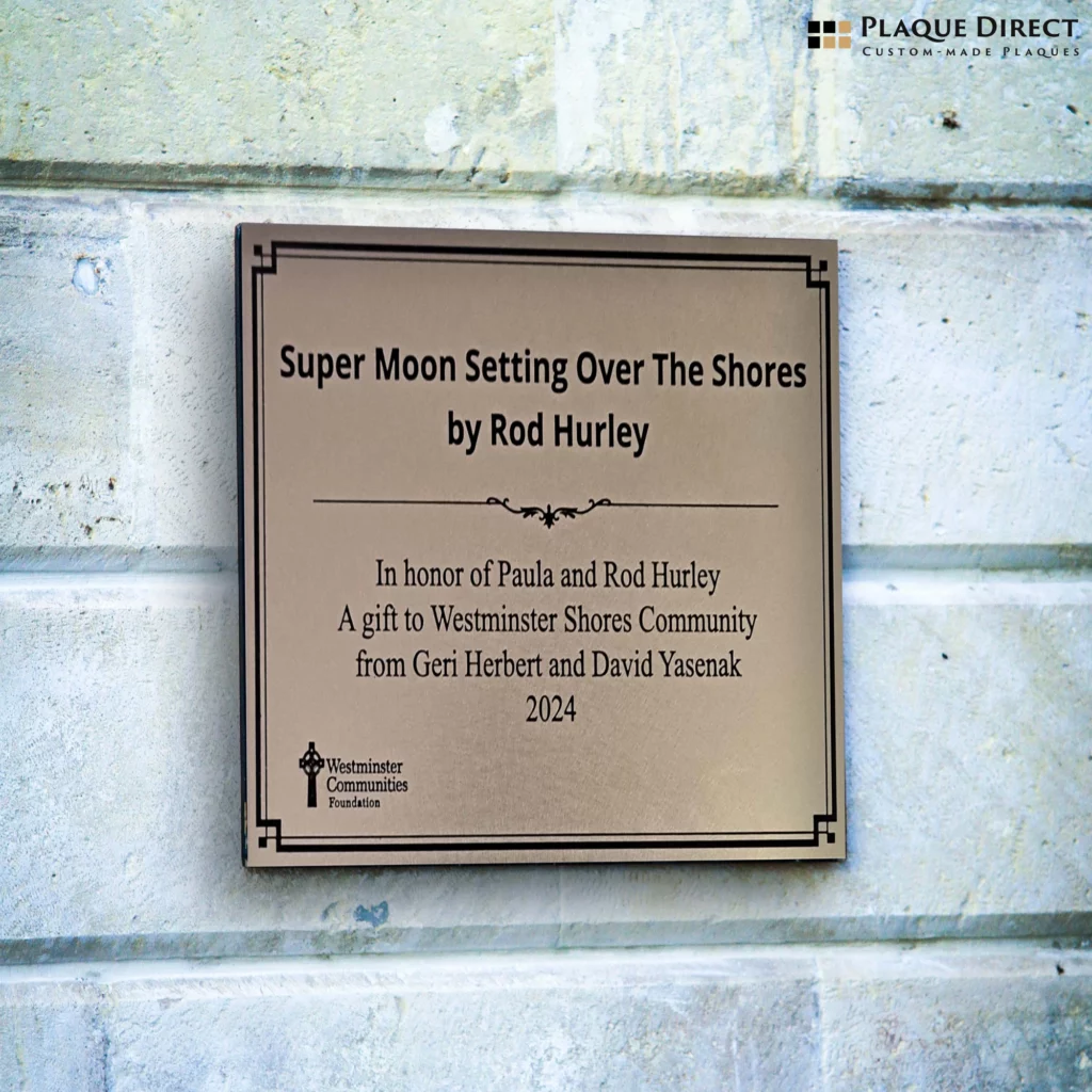 Gold Brass Plaque