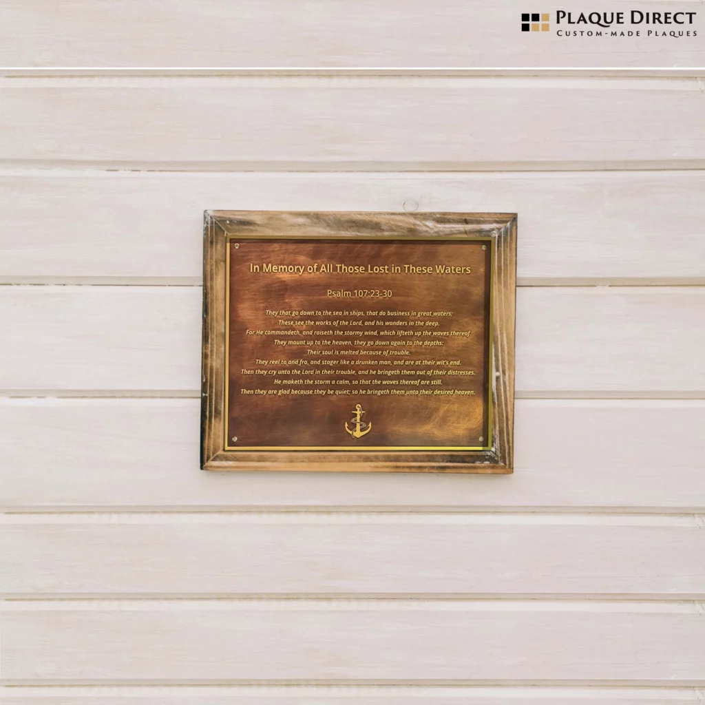 Antique Style Brass Plaque