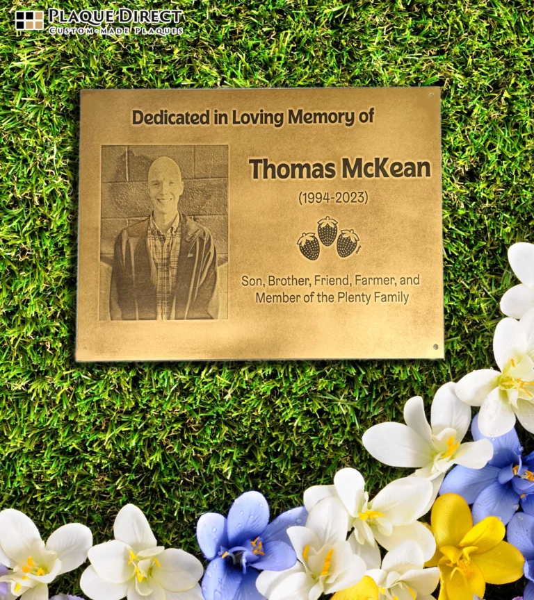 Gold Memorial Plaque