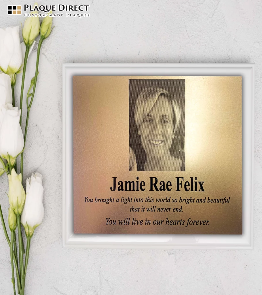 Gold Steel Plaque