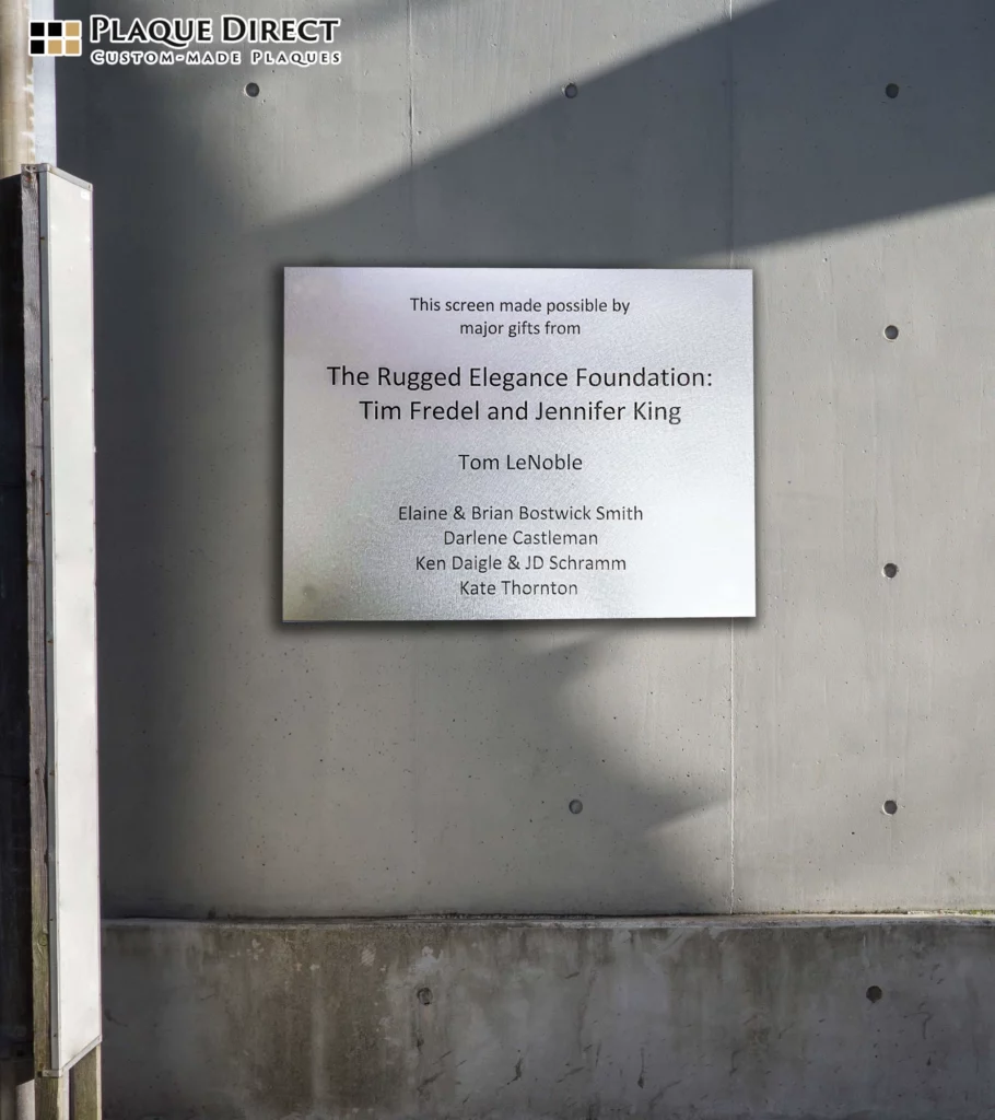 Stainless steel plaque